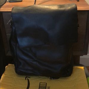 Kenneth Cole Black Leather Backpack